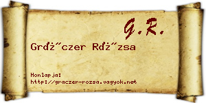 Gráczer Rózsa névjegykártya