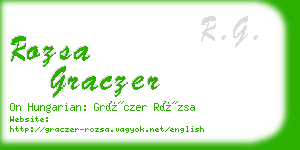 rozsa graczer business card